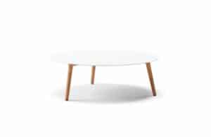 Nova Design & Build - Masuta de cafea 100 cm Natural Teak - RAY - Alu White