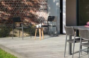 Nova Design & Build - Masuta de cafea 42 cm Natural Teak - RAY - Alu Lava - Setting