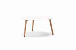 Nova Design & Build - Masuta de cafea 80 cm Natural Teak - RAY - Alu White