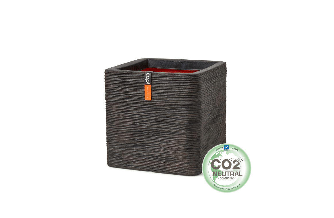 Nova Design & Build - Jardinieră Capi în formă pătrată - Rib NL - Dark Brown