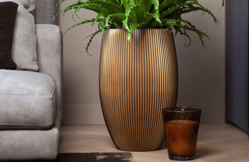 Nova Design & Build - Vas de plante Capi elegant deluxe - Groove - Black Gold - Setting