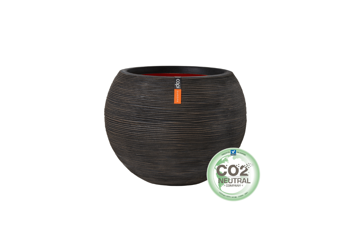 Nova Design & Build - Vas de plante Capi în formă bilă - Rib NL - Dark Brown