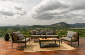 Nova Design & Build - Set canapele - Lifestyle Garden - Amber - 4 buc. - canapea cu 3 locuri, 2x fotoliu adânc, măsuță de cafea