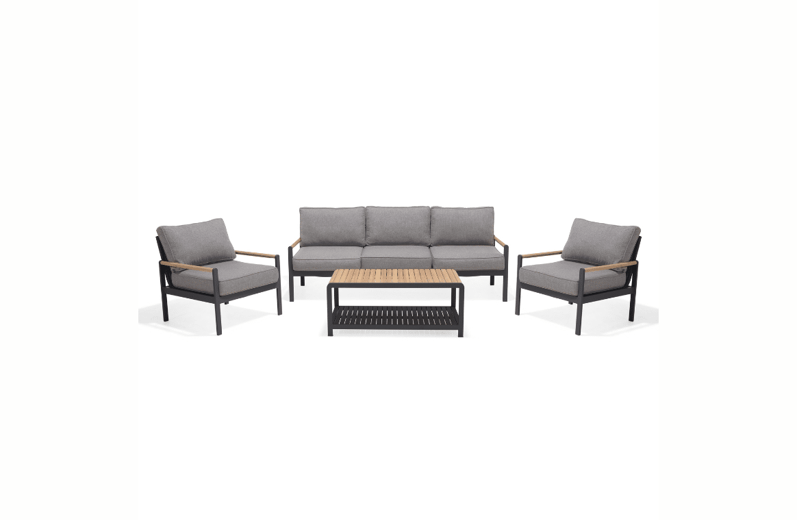Nova Design & Build - Set canapele - Lifestyle Garden - Amber - 4 buc. - canapea cu 3 locuri, 2x fotoliu adânc, măsuță de cafea