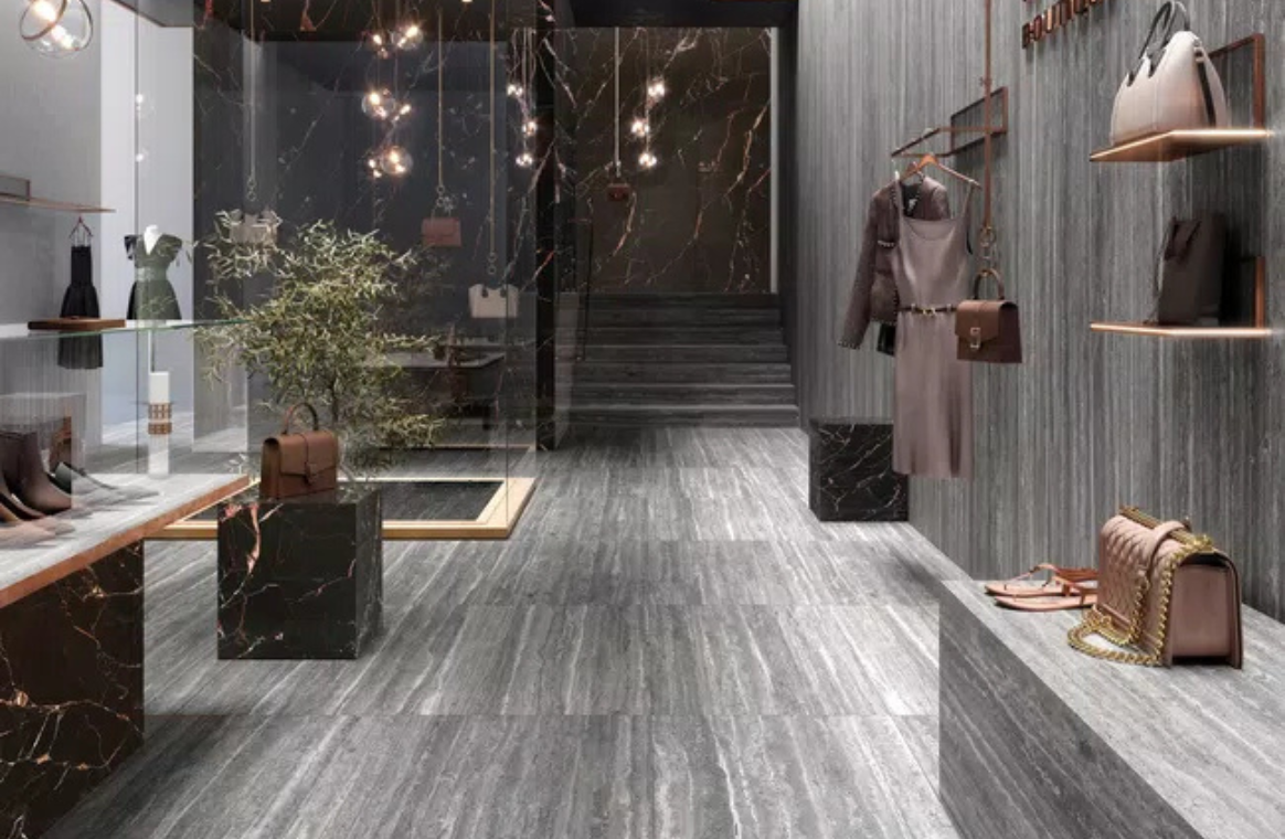 Nova Design & Build - Gresie Porțelanată Interior Mirage – Elysian Travertino Dark – 60x60 cm - Setting