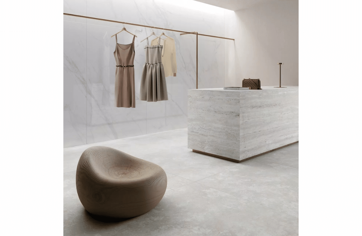 Nova Design & Build - Gresie Porțelanată Interior Mirage – Elysian Travertino Misty Cross – 60x60 cm - Setting