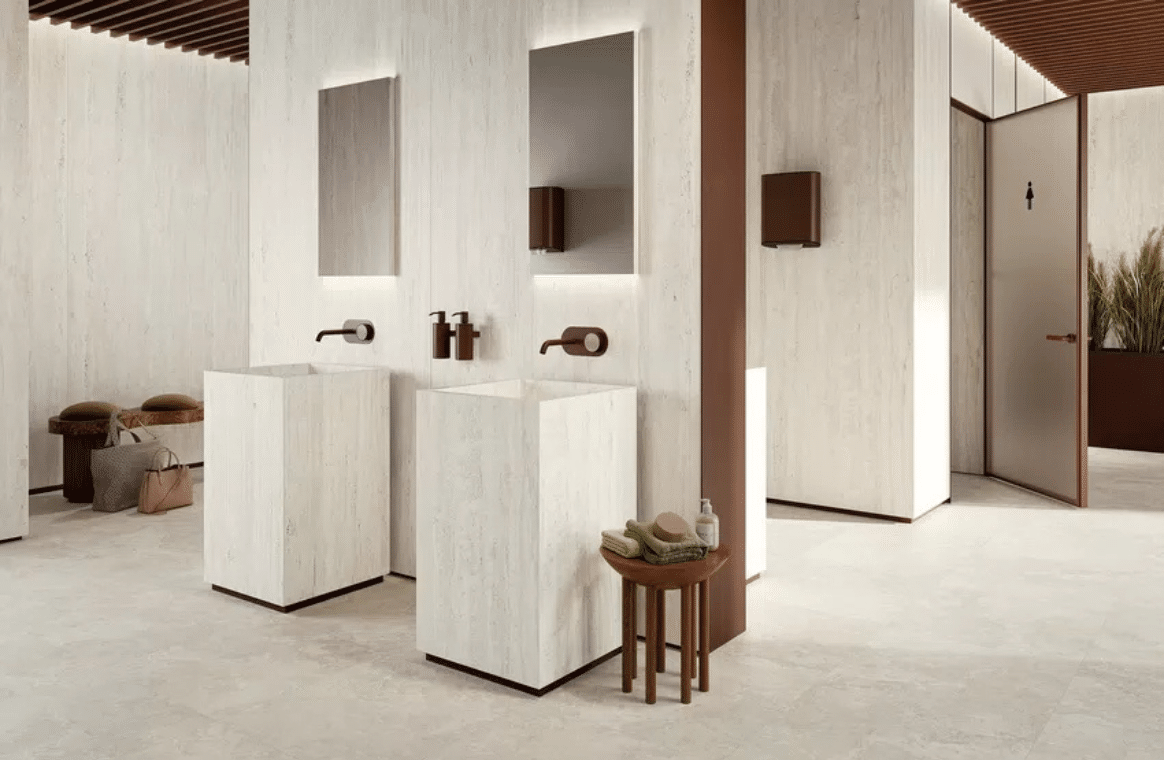 Nova Design & Build - Gresie Porțelanată Interior Mirage – Elysian Travertino Pearly Cross – 60x60 cm - Setting