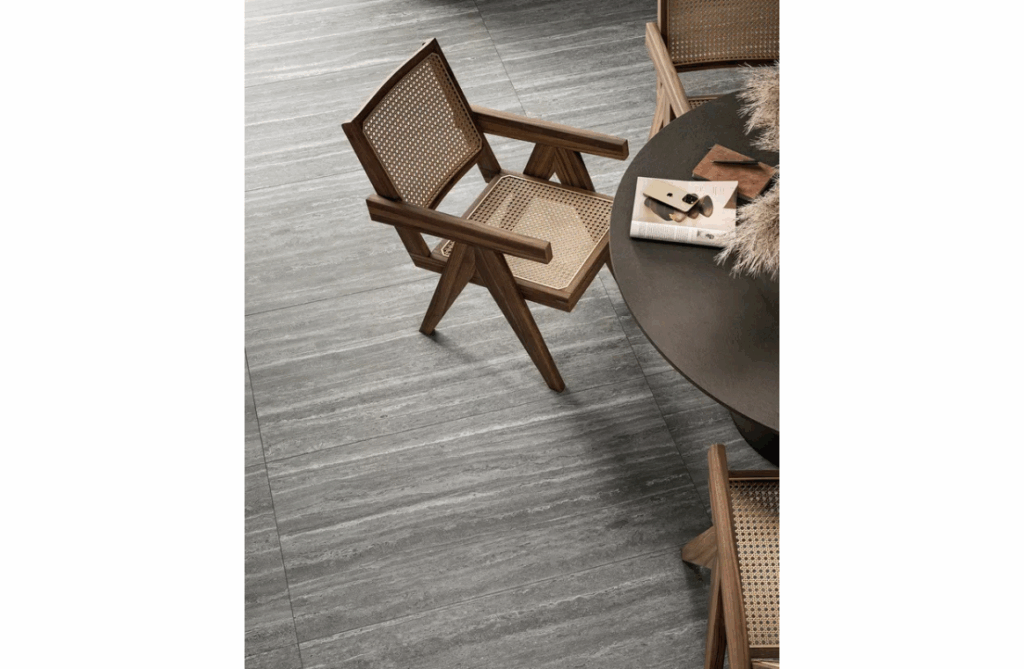Nova Design & Build - Gresie Porțelanată Interior Mirage – Elysian Travertino Dark – 60x60 cm - Setting