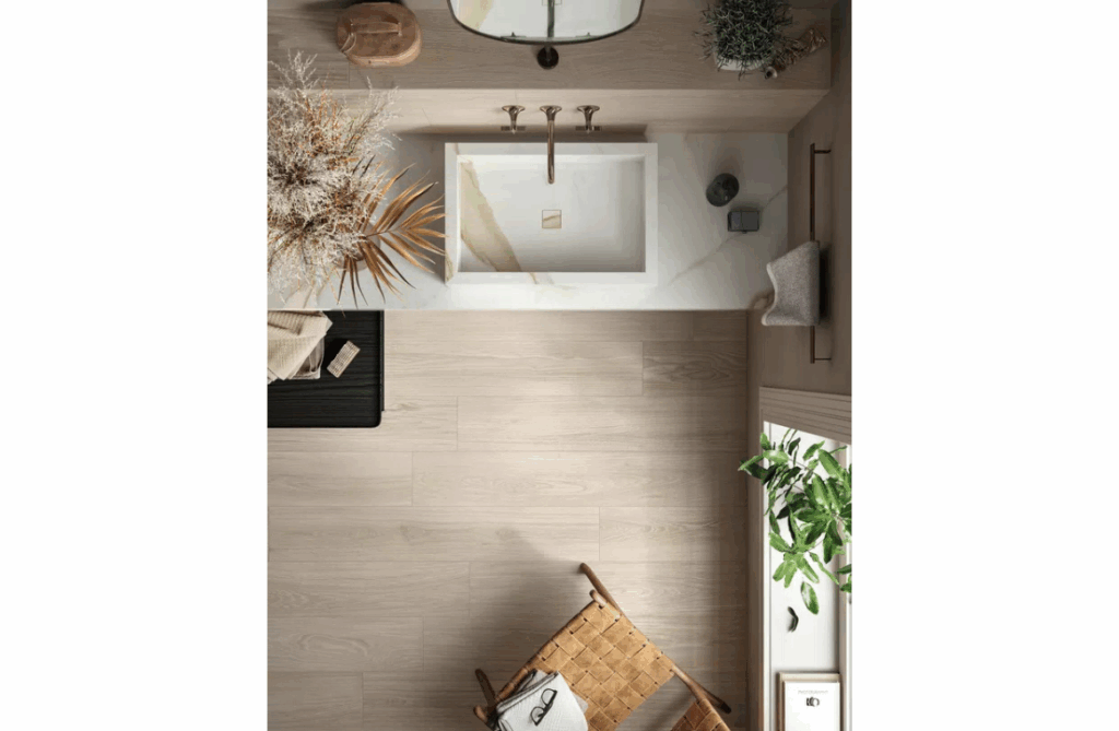 Nova Design & Build - Gresie Porțelanată Interior Mirage – Oudh Copahu – 20x120 cm - Setting