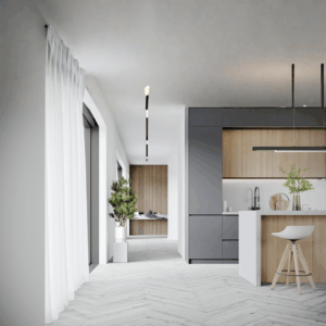 Nova Design & Build - Parchet SPC The Floor Herringbone 6 mm Ice OAK HB