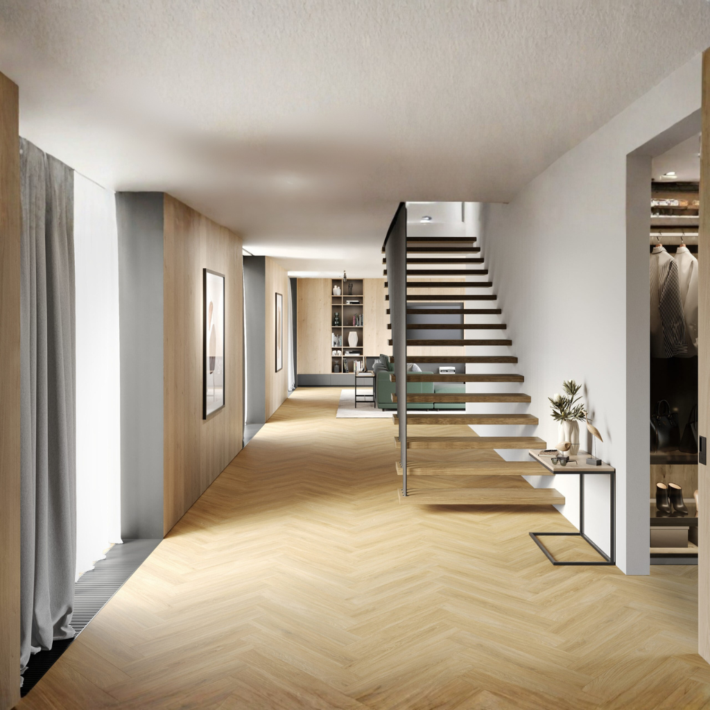 Nova Design & Build - Parchet SPC The Floor Herringbone 6 mm Nature OAK HB