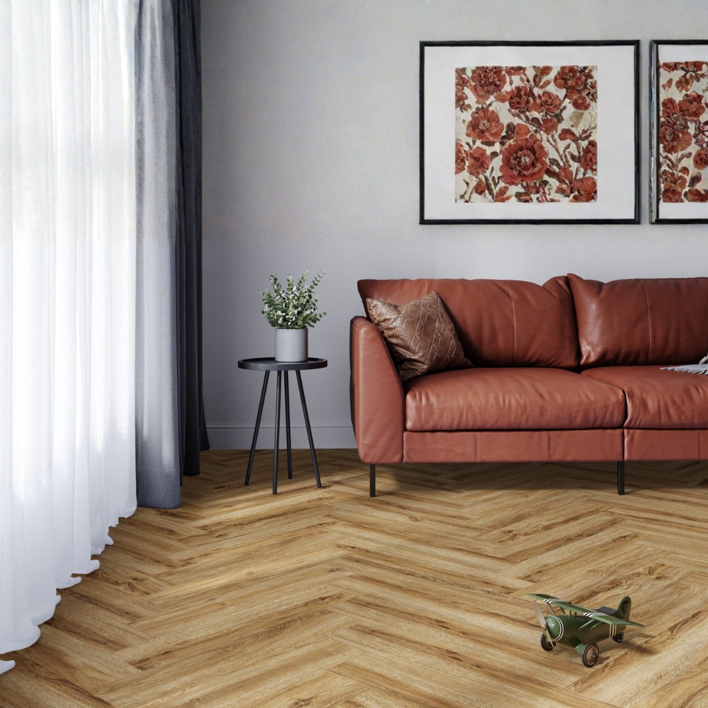 Nova Design & Build - Parchet SPC The Floor Herringbone 6 mm Riley OAK HB
