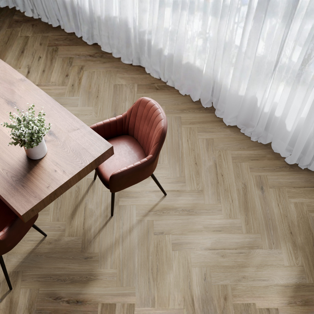 Nova Design & Build - Parchet SPC The Floor Herringbone 6 mm Tuscon OAK HB