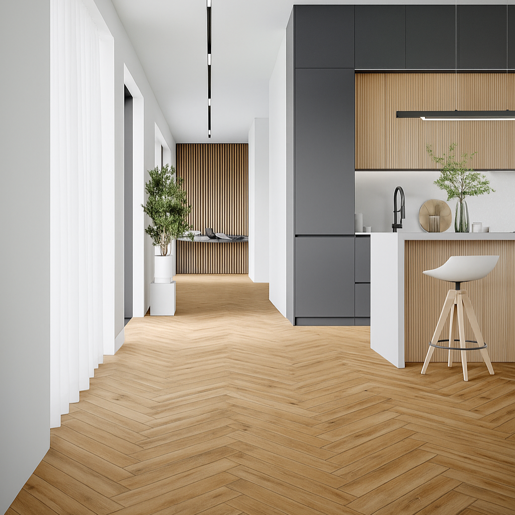 Nova Design & Build - Parchet SPC The Floor Herringbone 6 mm Vail OAK HB